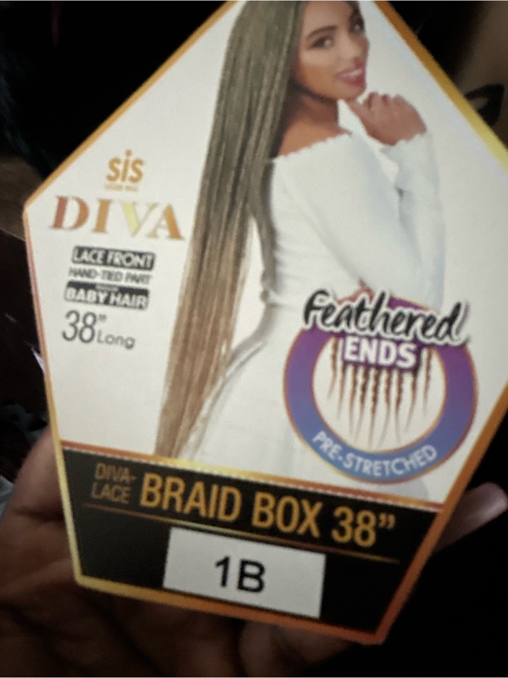 Diva Braid Box 38" Lace Front Braid - 1B (Black)